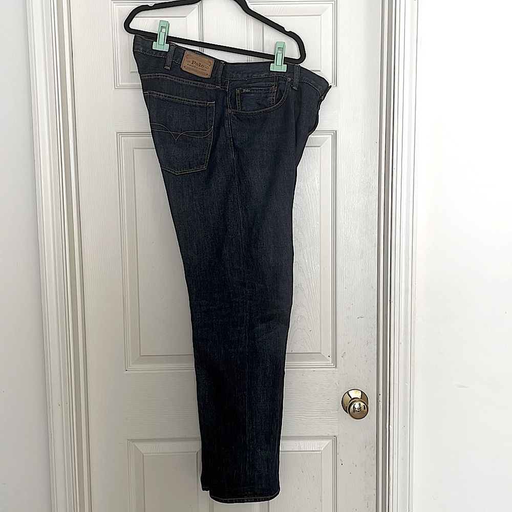 Polo by Ralph Lauren size 38/32 Hampton Relaxed Straight dark blue jeans.